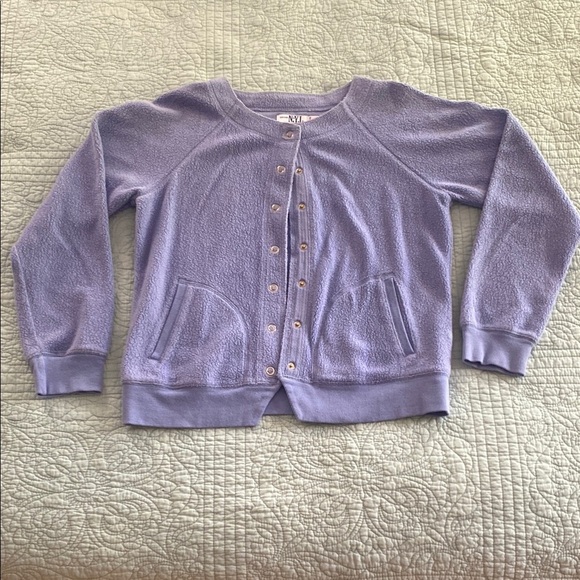 New York Laundry Periwinkle Cardigan with Soft Texture - Picture 1 of 5